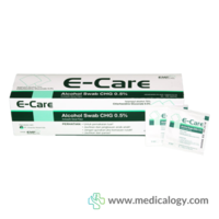 jual E-Care Alcohol + CHG 0,5% Swab Swab Alkohol CHB per Boxi isi 100 pcs