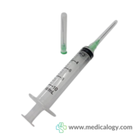 E-CARE SYRINGE WITH NEEDLE 3 ml 23G 1 1/4 per box isi 100