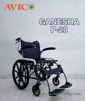 jual Kursi Roda Semi Travel Lipat Avico Ganesha Besar - 20inch - Putih