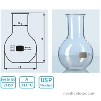jual Labu Didih Alas Datar Wide Neck 100 ml Duran 2173124