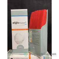 jual Masker EVO Plusmed isi 25 Warna Merah