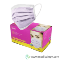 Masker Medis Earloop Onemed Ungu isi 50 Pcs