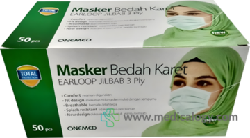 jual Masker Medis Hijab OneMed box 50pcs