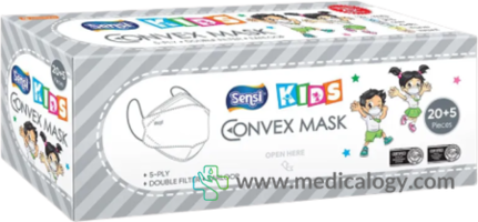 jual MASKER SENSI CONVEX KIDS ANAK JUNIOR Isi 20 + 5 - Variasi KIDS