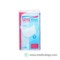 jual Masker Sensi Earloop Biru Per Pack isi 6 pcs