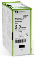 jual Monosof 9-0 Hitam 30 cm Cosmetic Reverse Cutting 3/8 Circle 6 mm (Mata)