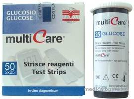 jual Multicare - Italy Strip Alat Cek Gula Darah 25T