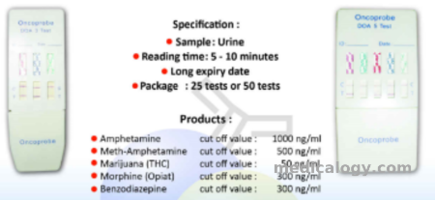 Oncoprobe Drugs Test 5 Parameter 25 Panel/Box