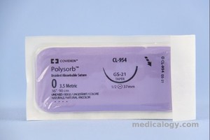 jual Polysorb 0 Violet 90 cm Taper Cutting 1/2 Circle 37 mm (Fascia/Otot/Uterus)