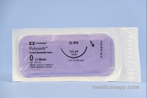 Polysorb 0 Violet 90 cm Taper Point 1/2 Circle 40 mm (Subkutan/Fascia/Otot/Uterus)