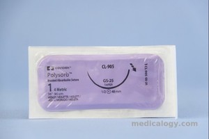 jual Polysorb 1 Violet 90 cm Taper Point 1/2 Circle 48 mm (Fascia/Otot/Uterus)