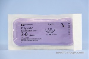 Polysorb 2-0 Undyed 75 cm Reverse Cutting 3/8 Circle 24 mm (Kulit)