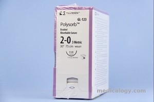 jual Polysorb 2 - 0 Violet 75 cm Taper Point 1/2 Circle 26 mm (Subkutan/Usus)