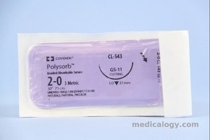 Polysorb 2-0 Violet 90 cm Reverse Cutting 1/2 Circle 37 mm (Kulit/Subkutan)