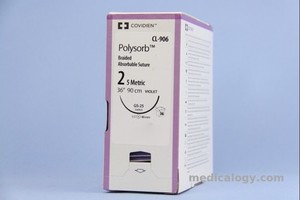 jual Polysorb 2 Violet 90 cm Taper Point 1/2 Circle 40 mm (Subkutan/Fascia/Otot/Uterus)