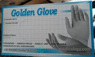 jual Sarung Tangan Golden Glove Latex isi 100 pcs Uk. L