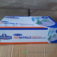 jual Sarung Tangan Nitril Non Powder Safeguard Size S isi 100 Buah