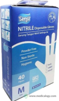 Sarung Tangan Nitrile Sensi Gloves Size M isi 40 pcs