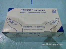 Sensi Sarung Tangan Latex Pre-Powdered Ukuran M