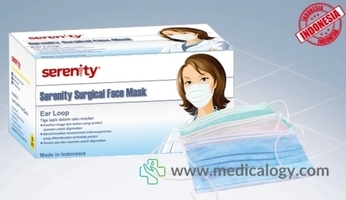 jual SERENITY Surgical Face Mask ( Box Of 50 ) Ear Loop