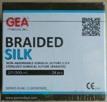 jual Silk Braided 2/0 GEA USP 2/0 GEA Ecer per/pcs