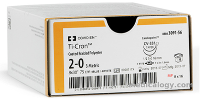 Ti-Cron 2-0 Biru 10x75 cm Taper Cutting 1/2 Circle 16 mm (Cardiovascular)