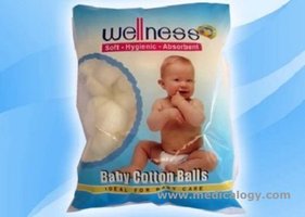 jual Wellness Baby Cotton Balls Kapas 100 Pcs Bola Kapas