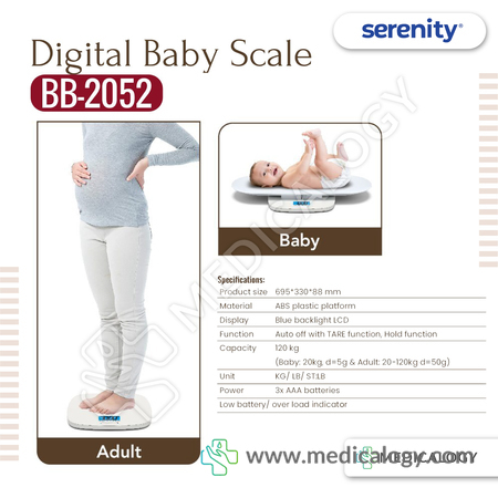 beli Timbangan Digital Ibu dan Anak / Bayi dan Dewasa BB-2052 Serenity