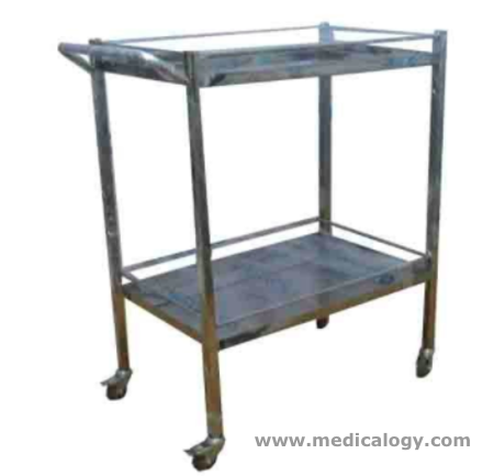 harga Troli Instrumen 2 Rak Asli Stainless Steel