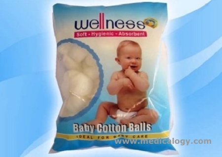 harga Wellness Baby Cotton Balls Kapas 100 Pcs Bola Kapas
