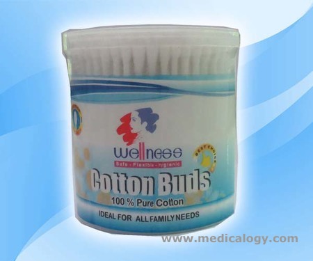 harga Wellness Cotton Buds Regular Kapas Refil 100's Cleansing Swabs